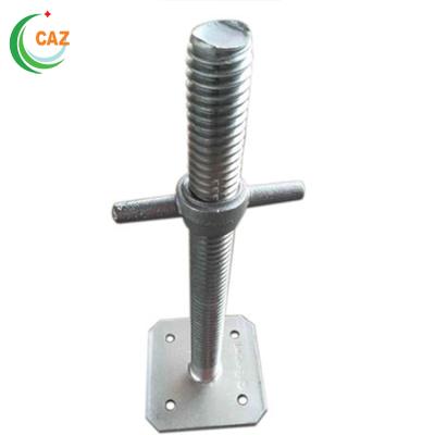 China Formwork Supporting Cuplock Swivel Scaffolding Screw Jack Solid Base for sale