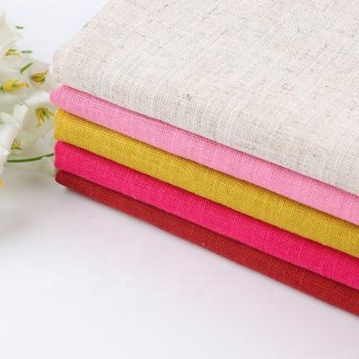 China New type organic top sale plain dyed bamboo curtain elegant rayon linen fabric hometextile fabric 12s for sale