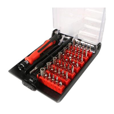 China Household 45 Pcs Small Screwdriver Bits Set With Plastic Holder Kit For Computer MI iPhone Clock Repair for sale