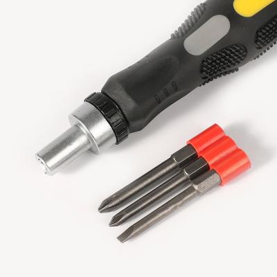 China High Quality Household 11pcs Ratchet Screwdriver Bit Set With Yellow Bit Holder for sale