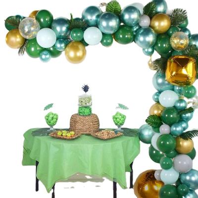 China Emulsion Green Forest Theme Party Wedding Birthday Party Jungle Party Latex Balloon Animal Set for sale