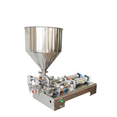 China YTK-G2WG Food Double Heads Piston Fat Lotion Filling Machine Salsa Filling Tahini Filling Machine for sale