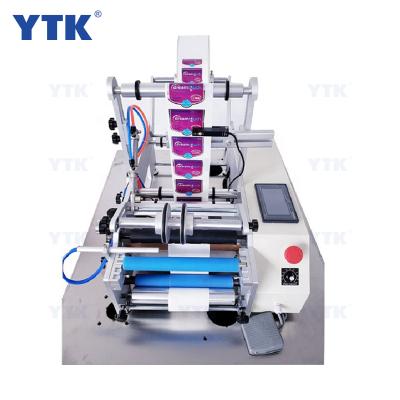 China YTK-190 Food Double Sides Labeling Machine Round Bottle Labeling Machine Tabletop Bottle Label Applicator for sale