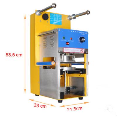 China YTK Portable Hand Food Soft Drinks Milk Bubble Tea Beverage Juice Yogurt Milk Paper Plastic Cup Sealing Machine for sale