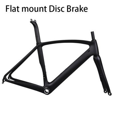 China The Road Goes Cycling 2018 Hot Sales! Carbon Flat Bikes Overhead Inner Cable Mount Disc Brake, DI2 Comoatible, Carbon Road Bike Frame FM099 for sale