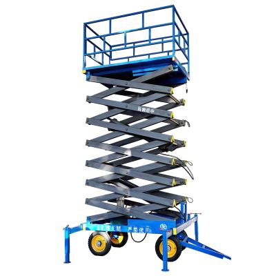 China Building Material Shops Electric Scissor Lift Platform Table Top Trolley Double Scissor Lift Table for sale