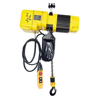 China Hotels 1 Ton 1t 2200lbs Electric Chain Block Electric Chain Hoist With Electric Trolleys for sale