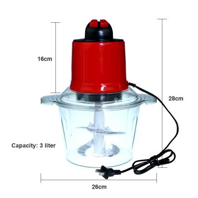 China High Efficiency Best Price Best Price Homemade Electric Kitchen Grinder Machine 3L Electric Chopper for sale