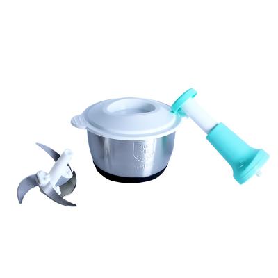 China Wholesale Viable Stainless Steel Garlic Chopper Household Manual Food Cleaver 2 Liter for sale