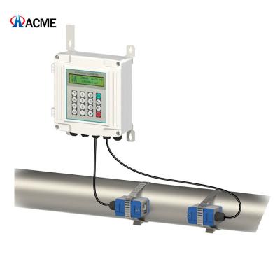 China AUF800 25mm-1000mm Wall Mounted Digital Ultrasonic Water Flow Meter DN80-DN200 4-20mA Relay Alarms for sale