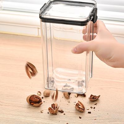 China Airtight Plastic Freshness Preservation Rice Storage Container With Cup Transparent Double-seal Kitchen Multifunctional Cans For Food for sale