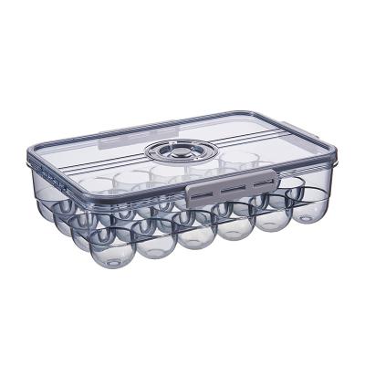 China 18/24 Wholesale High Quality Kitchen Fridge Household Household Egg Storage Box Transparent Egg Storage Box Egg Organizer 18/24 for sale