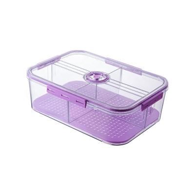 China 11L Kitchen Multi-use Household Double Layer Food Storage Box Kitchen Drain Basket Plastic Fruit Vegetable Wash Basket for sale