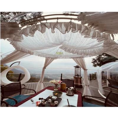 China Newest 3.5M Diameter Transparent Prefab Dome Room Hotel Resort Reataurant Water Proof Bubble Tent for sale