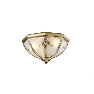 China Home Restaurant Style American Vintage All Brass Indoor Copper Ceiling Light for sale