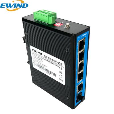 China Good Quality Industrial IP Camera Unmanaged Port 4 Network PoE Switch With IP40 Protection Level for sale