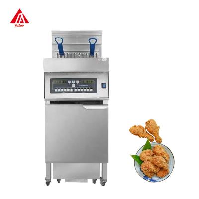 China Safety  Recommend Vertical computer board fryer double cylinder fryer furnace frying Easy clean fryer with oil filter truck for sale