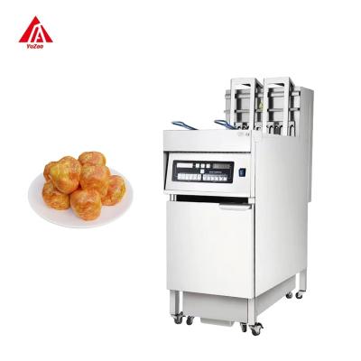 China Safety  Highly Efficient Food Grade Stainless Steel Vertical Automatic Lifting Smart Commercial Electrical Chicken Fryer With Oil Filter for sale