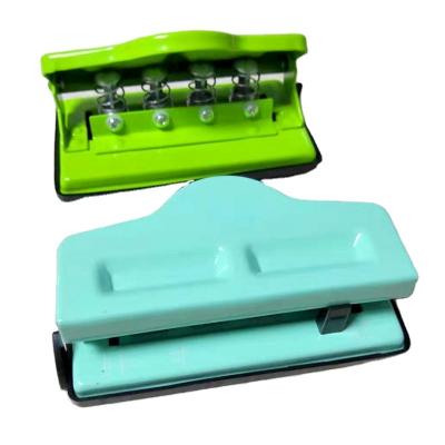 China Adjustable T Shape 4-Hole Spread Paper Punch With Place Mark Daily Paper Puncher For A4 A5 A6 B7 for sale