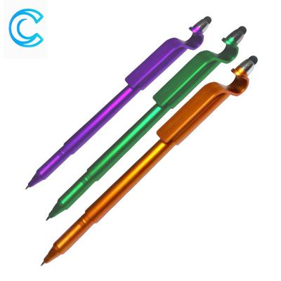 China Promotional Pen 3 in 1 Stylus Pen For Touch Screens Plastic Promotional Ball Pen With Phone Holder Stand for sale