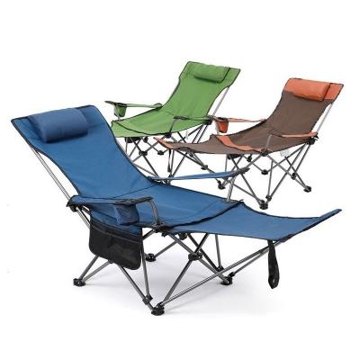 China Modern factory direct extended folding steel beach chair picnic fish beach canvas camping chairs for sale