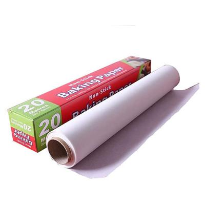 China 5M/10m/20M Length Wrapping Paper Double Sides Greaseproof Baking Paper Roll Non-Stick Parchment Paper Roll for sale