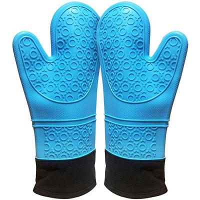 China Silicone Potholder Extra Long Heat Resistant Silicone Cooking Gloves Heat Resistant Silicone Cooking Gloves Silicone Oven Mitts for sale