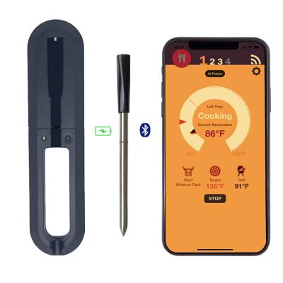 China Up to 4 Hours Continuous Working Smart Wireless Meat Thermometer 165ft Long Range Cooking Food for Oven Grill Kitchen Smoker Rotisserie for sale