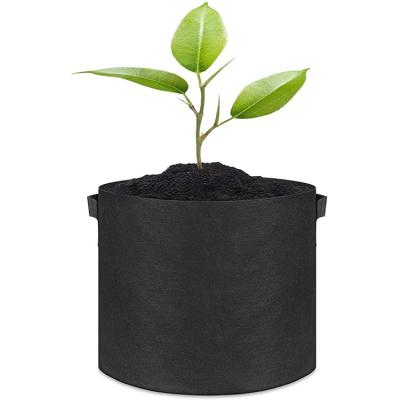 China Nursery Garden Aeration Fabric Breathable Biodegradable Potted Plant Felt Grow Bags Garden Growing Bags With Handles for sale