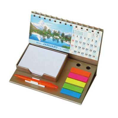 China Recycled And Eco-friendly OEM Desk Pad Daily Desk Calendar , Calendar With Sticky Notes for sale