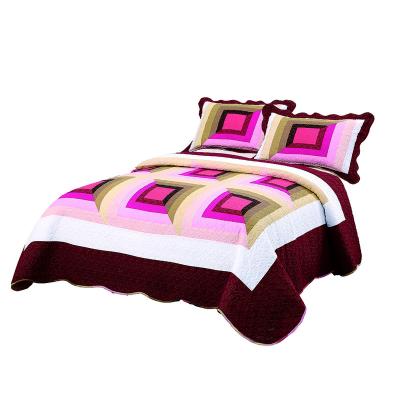 China New Arrival Multi Color Dispersion Printing Pattern Design Microfiber Fabric Bedspread Quilt Anti-Static for sale