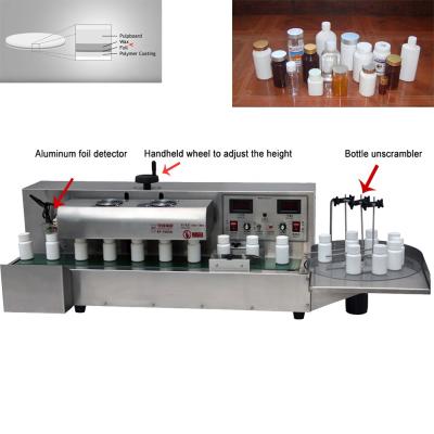 China SF-1600 tabletop plastic beverage cover aluminum foil induction sealing machine for drug package for sale