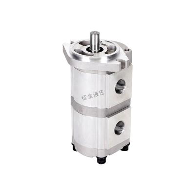 China Low Noise Low Noise Zhengquan HGP-33A-F6/6R double gear pump hydraulic high pressure oil pump is used for power plant and small hydraulic system for sale