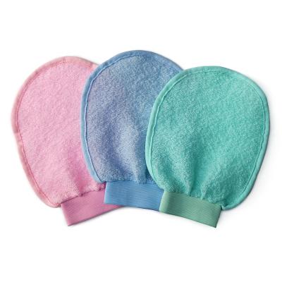 China EXFOLIATE New Private Label Hand Shower Household Toiletries Exfoliating Glove Bodies Bath Exfoliating Body Tool for sale