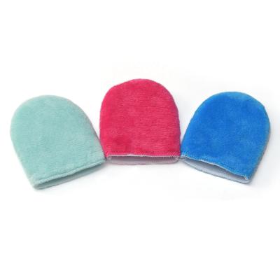 China EXFOLIATING New Facial Dual Texture Bath Glove Make Up Exfoliating Body Body Remover for sale