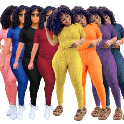 China Breathable Ready To Ship Women Tracksuits Jogger Breeches Sets Summer Clothing Two Piece Set Suits 2 Piece Breeches Biker Shorts Sets for sale