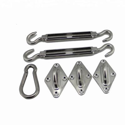 China Easy To Install / Use Duability Max Corrosion Resistance Triangle Sun Shade Sail Hardware Fixing Kit for sale