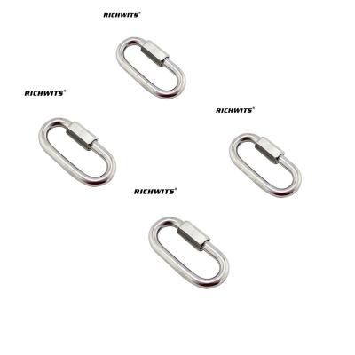 China Heavy Industry Stainless Steel 304 Quick Link Carabiner Climbing Hook Spring Snap Hook for sale