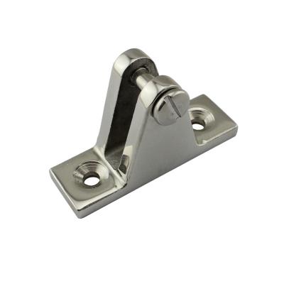 China Easy To Install Deck Hinge Stainless Steel Marine Boat Bimini Top Fitting 90degree Durable And Corrosion Resistant For 15-35 Days 100 Pcs 60*36mm Accept Silver for sale