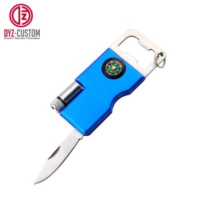 China Promotion Gift 4 in 1 Pocket Multi Tool LED Key Chain Key Chain Key Ring for sale