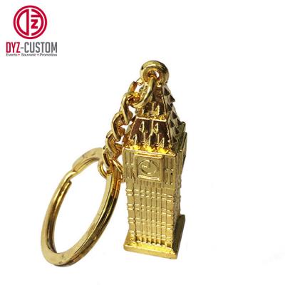 China 3D Keychain Mini Big Ben Metal Keychain Souvenir London Souvenir Gift for sale