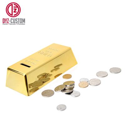 China Souvenir Gold Bar Coin Bank Gold Bullion Piggy Bank Coin Saving Piggy Bank for sale