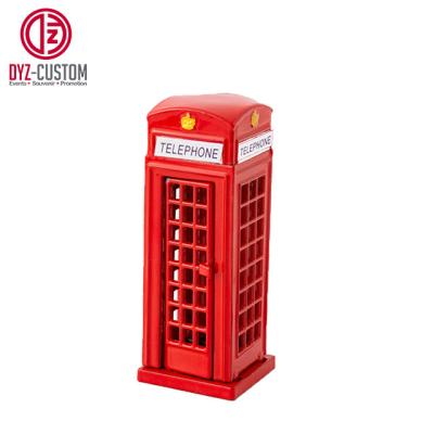 China School desk die cast London telephone box red pencil sharpener for sale