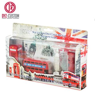 China School Office Souvenir Die Cast Metal Pencil Sharpener London Bus Phone Booth Mail Box Big Ben for sale