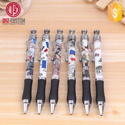 China Promotional Custom Souvenir Souvenir Pen France Paris Plastic Ballpoint Pen for sale