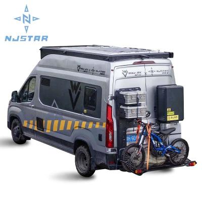 China Small Njstar Hybrid RV Australian 4x4 Caravan Trailer Motorhome Lightweight Aluminum Land Mobile Camper Trailers for sale