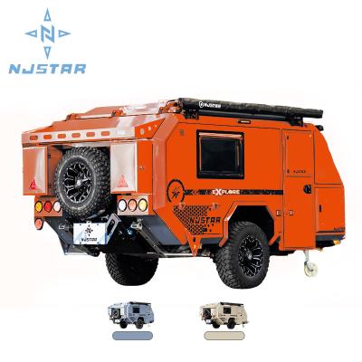 China NJSTAR Lightweight Manufacturers China Bulk 16ft Light Weight Aluminum Australian Standard Orange Hybrid Cars Off Road Camper for sale