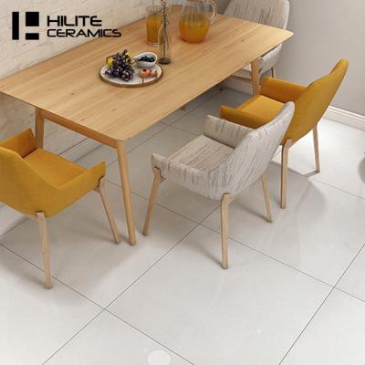 China Modern High Standard For Bathroom 600x600 Polished Plain White Porcelain Tiles for sale