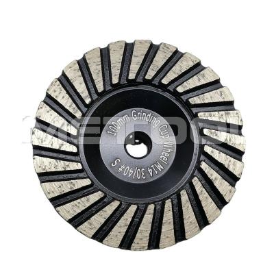 China Metal Concrete Wheel Aluminum Grinding Cup Floor Wheel With Diamond Powder for sale