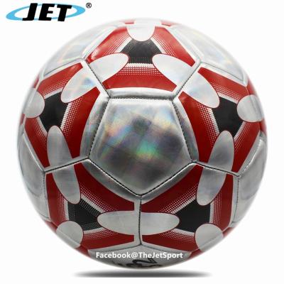 China Durable Colorful Shiny Shiny PVC Football Futbol Leather Soccer Ball for sale